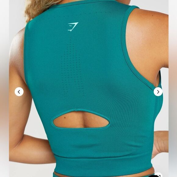 GYMSHARK SWEAT SEAMLESS MIDI TANK
Rich Teal Womens Small NWT in packaging - Picture 2 of 8